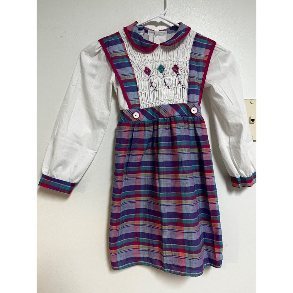 Vintage Princess Anne kids Kite stripped dress sz 6X